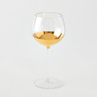 Global Views Metallic Orb Wine Glass - Gold