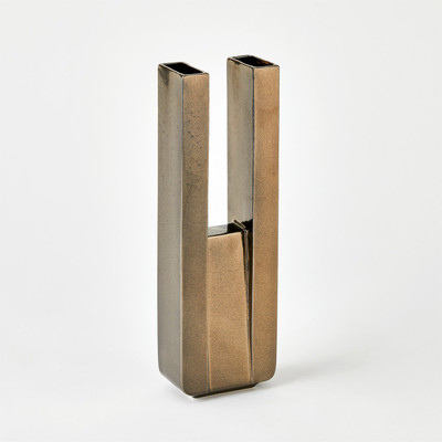 Global Views Metropolis Vase - Bronze - Tall
