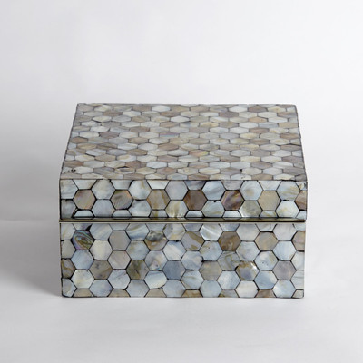 Global Views Mother of Pearl Box - Med