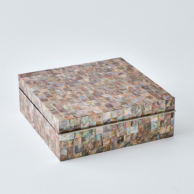 Global Views Mother Of Pearl Box - Sunset - Lg