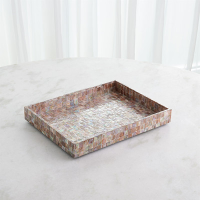 Global Views Mother Of Pearl Tray - Sunset - Sm