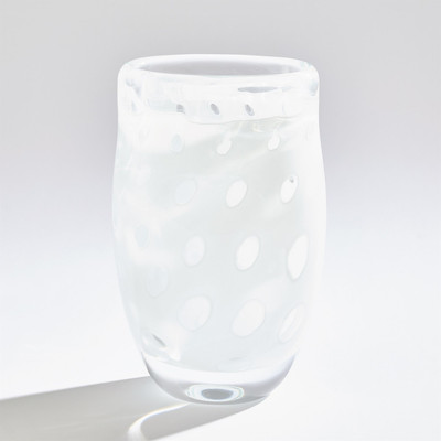 Global Views Netted Vase - White
