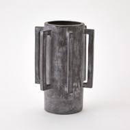 Global Views Normandie Vase - Dark Grey