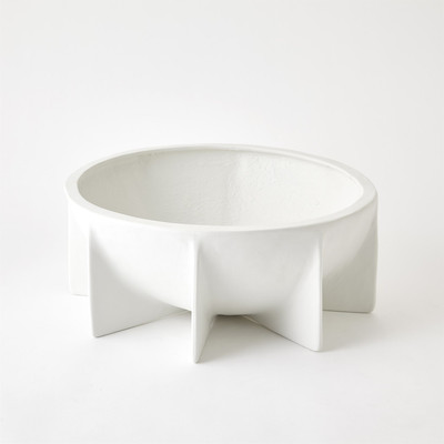 Global Views Nove Bowl - Matte White