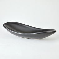 Global Views Oblong Platter Bowl - Matte Black