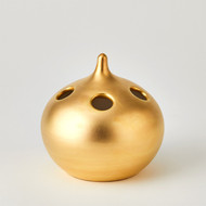 Global Views Oh No Vase - Matte Gold - Med