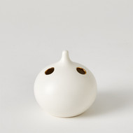 Global Views Oh No Vase - Matte White - Gold Rim - Sm