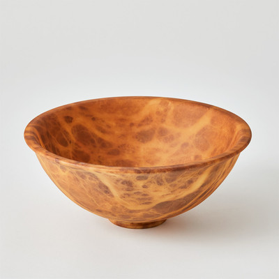 Global Views Oiled Alabaster Bowl - Agate - Lg
