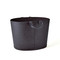 Global Views Oversized Oval Leather Basket - Black