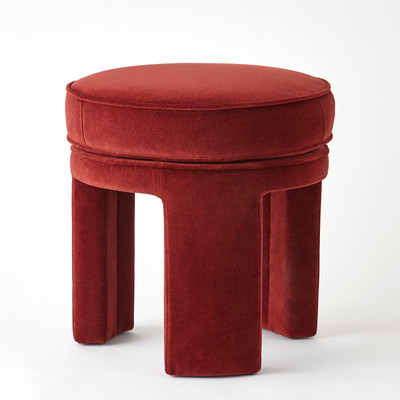 Global Views Papu Stool - Cayenne