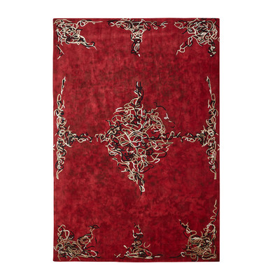 Global Views Parlor Rug - Deep Red - 11 x 14
