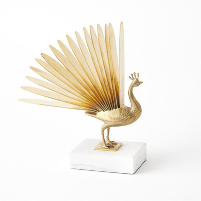 Global Views Pavona Sculpture - Brass