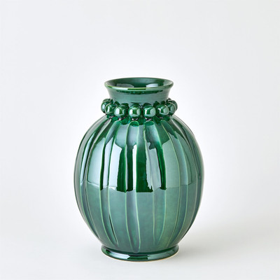 Global Views Pearl Vase - Emerald - Wide