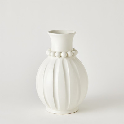 Global Views Pearl Vase - Matte White