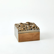 Global Views Pebbles Square Box - Bronze