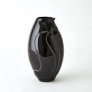 Global Views Penguin Vase - Black - Wide