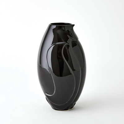 Global Views Penguin Vase - Black - Wide