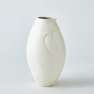 Global Views Penguin Vase - Matte White - Wide