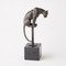 Global Views Perched Jaguar on Stand - Bronze