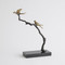 Global Views Perched Sparrows - Bronze - Brass - Lg