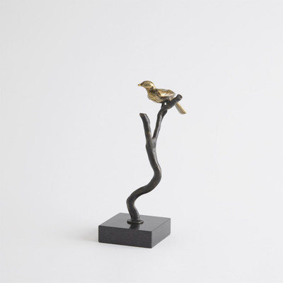 Global Views Perched Sparrows - Bronze - Brass - Sm