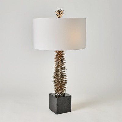 Global Views Pinecone Table Lamp - Nickel