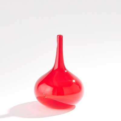 Global Views Pinnacle Bottle - Red - Round