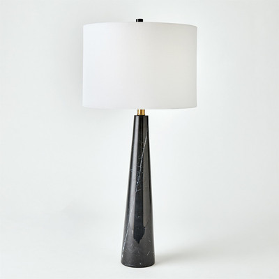 Global Views Pinnacle Marble Lamp - Black