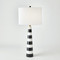 Global Views Pinnacle Marble Lamp - Black - White
