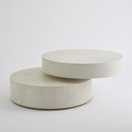 Global Views Pivot Cocktail Table - White