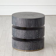 Global Views Pivot Side Table - Ebony Cerused