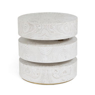 Global Views Pivot Side Table - White