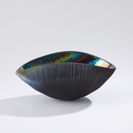 Global Views Pleated Bowl - Black - Med