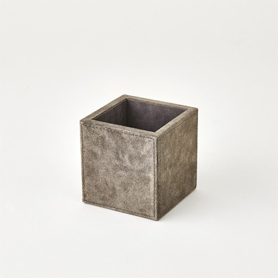Global Views Posh Pencil Cup - Grey Suede