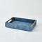 Global Views Posh Tray - Dusty Blue Suede - Sm