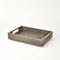 Global Views Posh Tray - Grey Suede - Sm