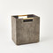 Global Views Posh Wastebasket - Grey Suede