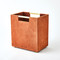 Global Views Posh Wastebasket - Rust Suede