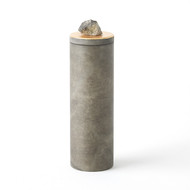 Global Views Quarry Jar - Grey - Gold Leaf - Lg