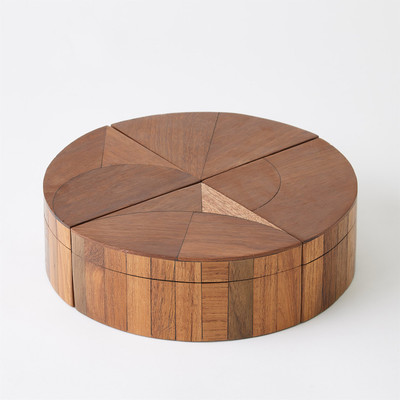 Global Views Quartered Wood Box Set - Lg