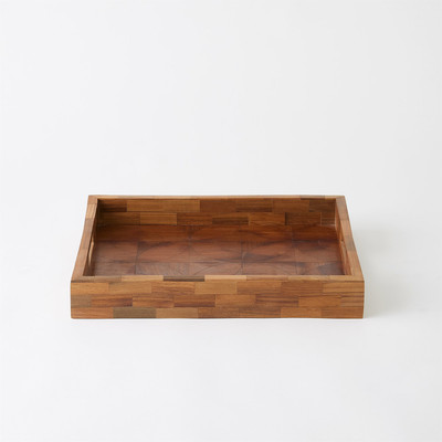 Global Views Quartered Wood Tray - Sm