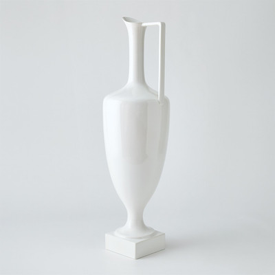 Global Views Quiet Curve Urn - White - Lg