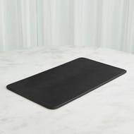 Global Views Radius Edge Leather Desk Blotter - Black