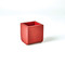 Global Views Radius Edge Leather Pencil Cup - Deep Red