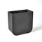 Global Views Radius Edge Leather Wastebasket - Black