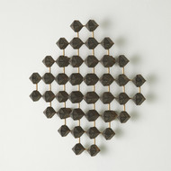 Global Views Ramus Wall Art - Wood - Brass