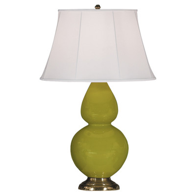 Double Gourd Table Lamp - Antique Natural Brass - Apple