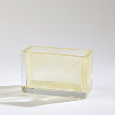 Global Views Rectangle Block Vase - Gold - Sm