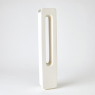 Global Views Rectangle Vase - White - Lg