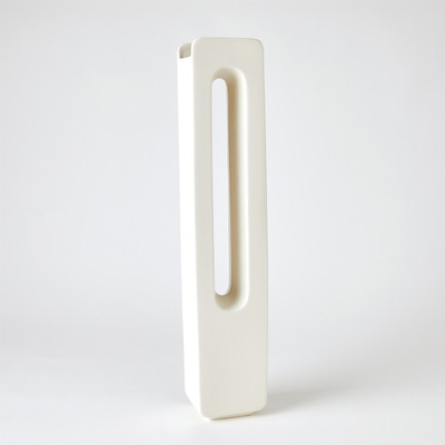 Global Views Rectangle Vase - White - Lg
